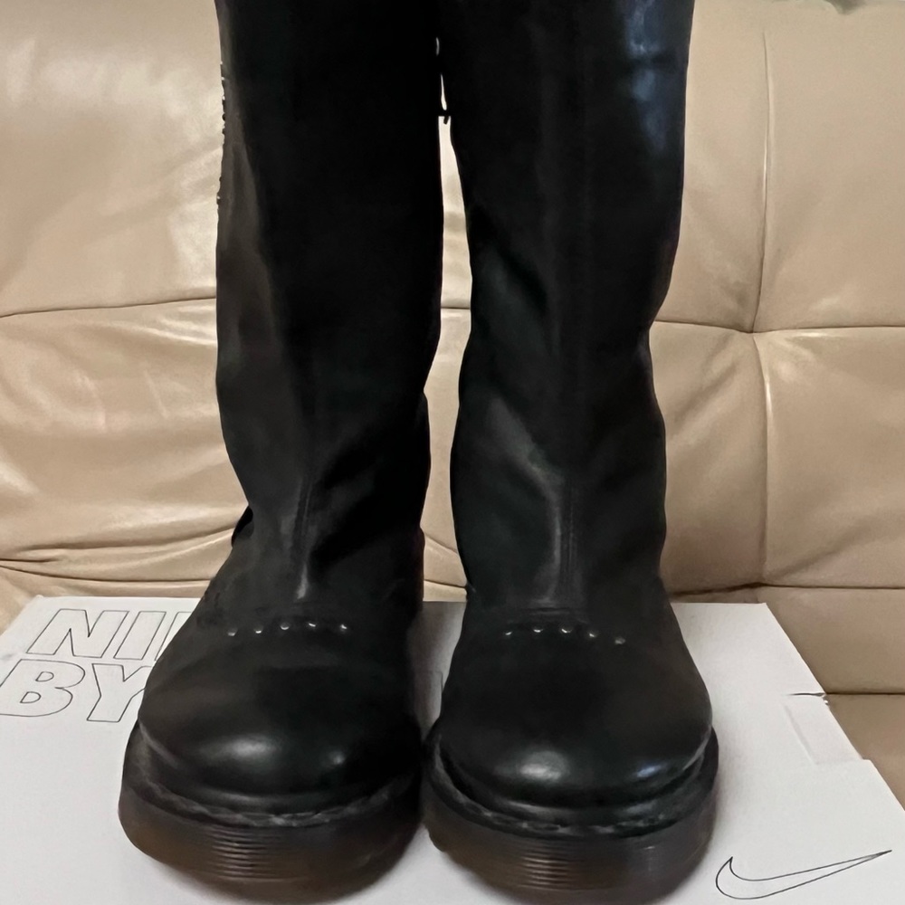 COPY - Dr Marten's Vintage RARE Boots Women's Alexia Mid Calf Black Leather - Picture 5 of 11